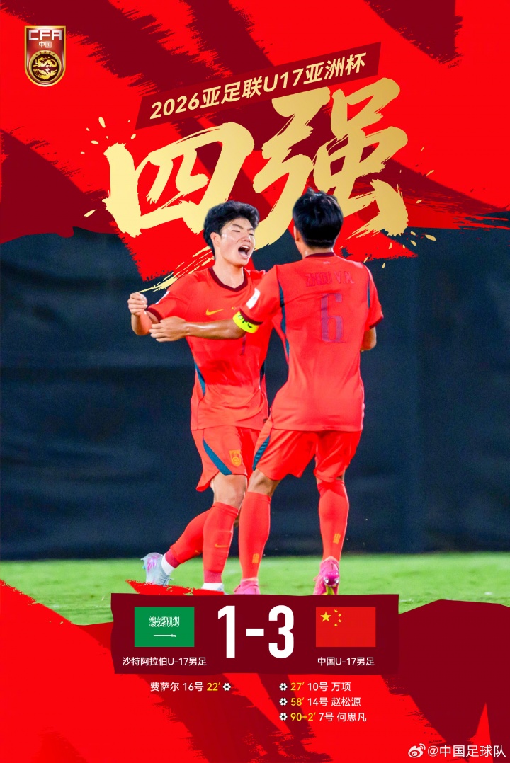 U17國足半決賽戰(zhàn)澳洲：出線任務已完成，沖擊冠軍成新目標